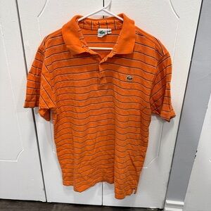 Lacoste Orange Stripped Polo
